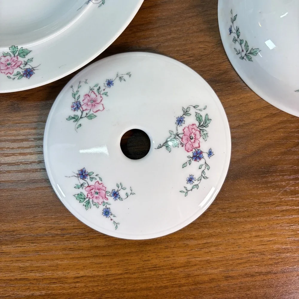 Antique THEODORE HAVILAND LIMOGES HAND‎ PAINTED Porcelain Covered Butter Dish